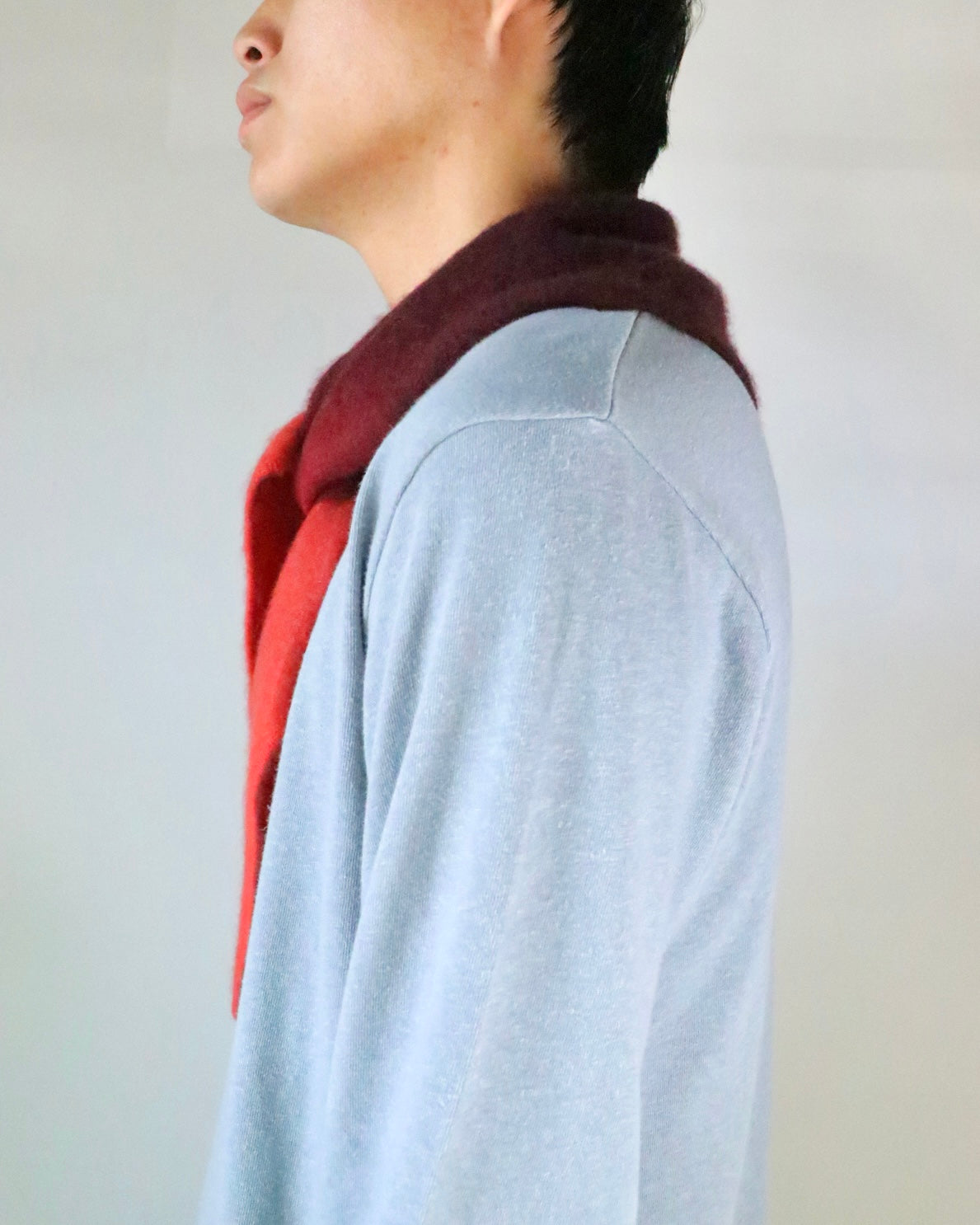 TRIANGLE SCARF Dip-Dye/Rouge-Moulten Lava