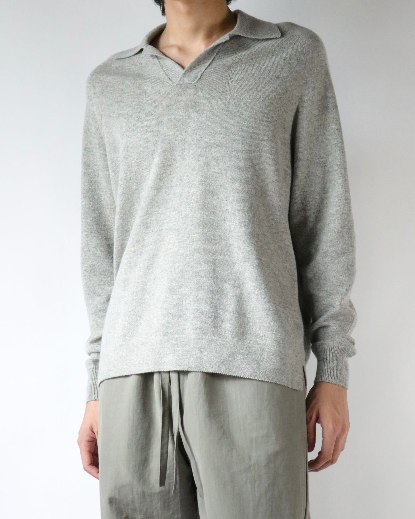 Cashmere polo sweter