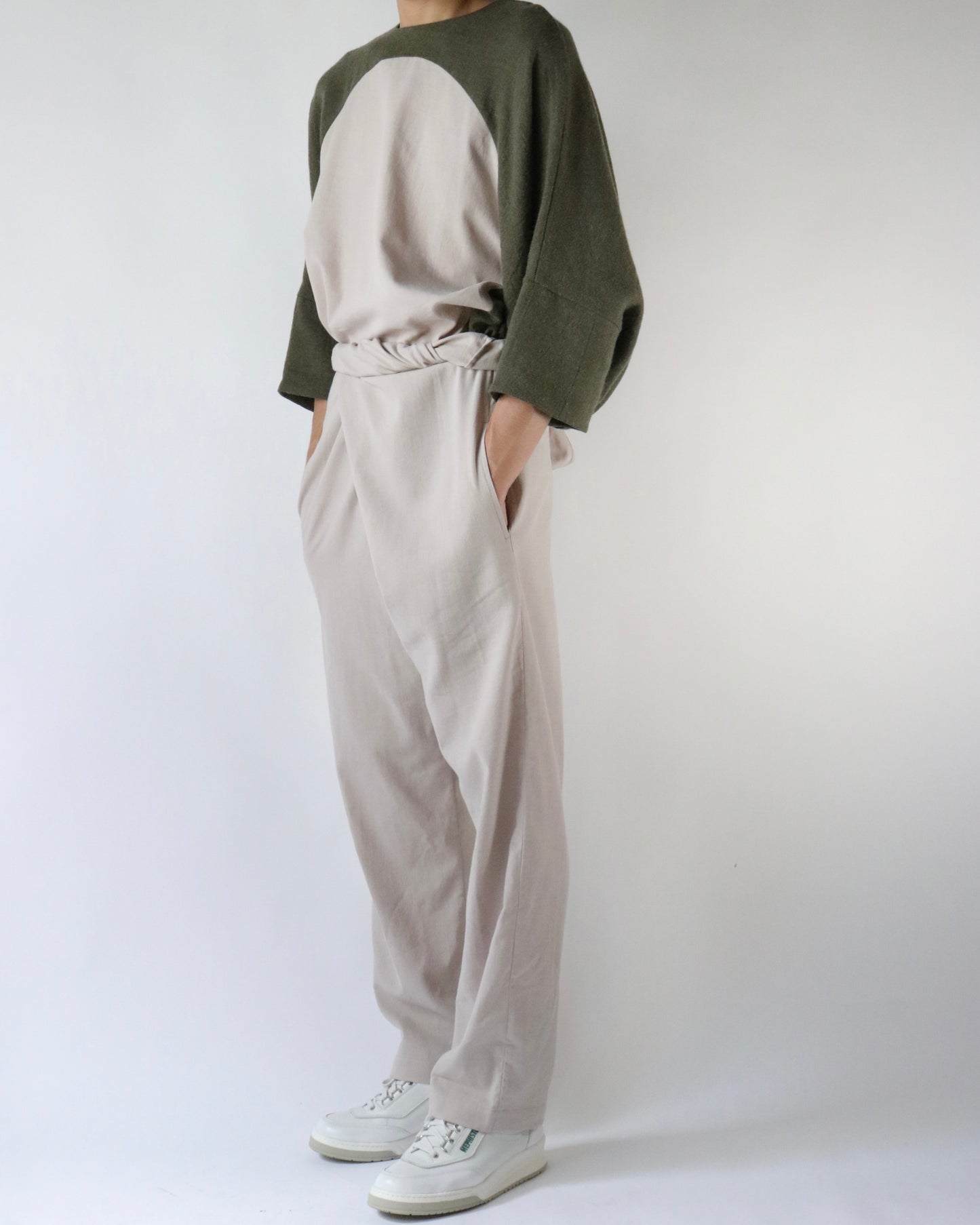 Cotton Cashmere Wrapped Pants