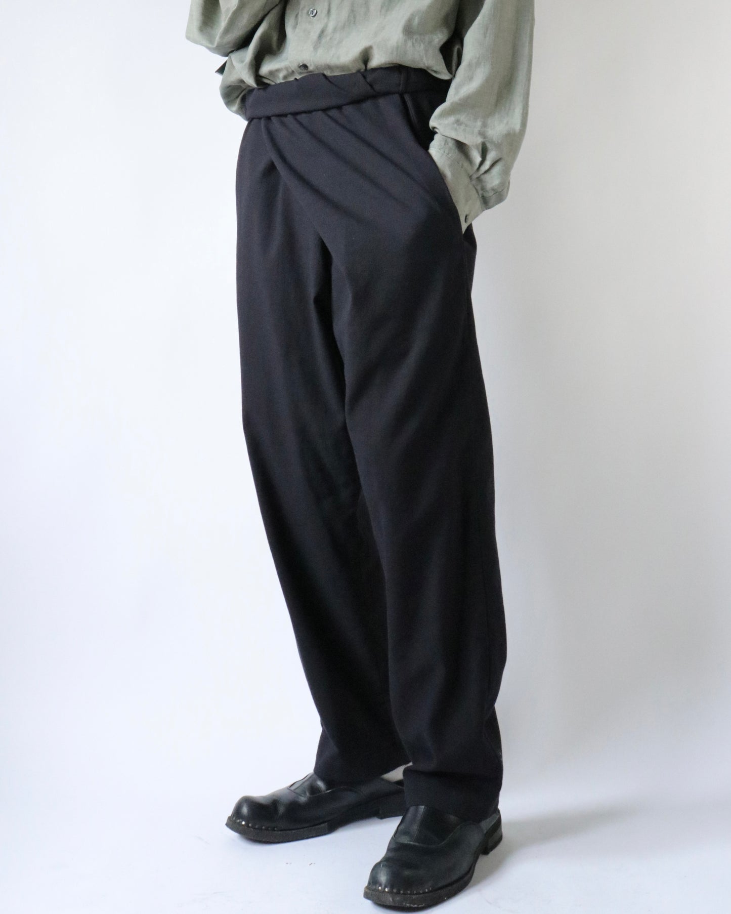 Cotton Cashmere Wrapped Pants