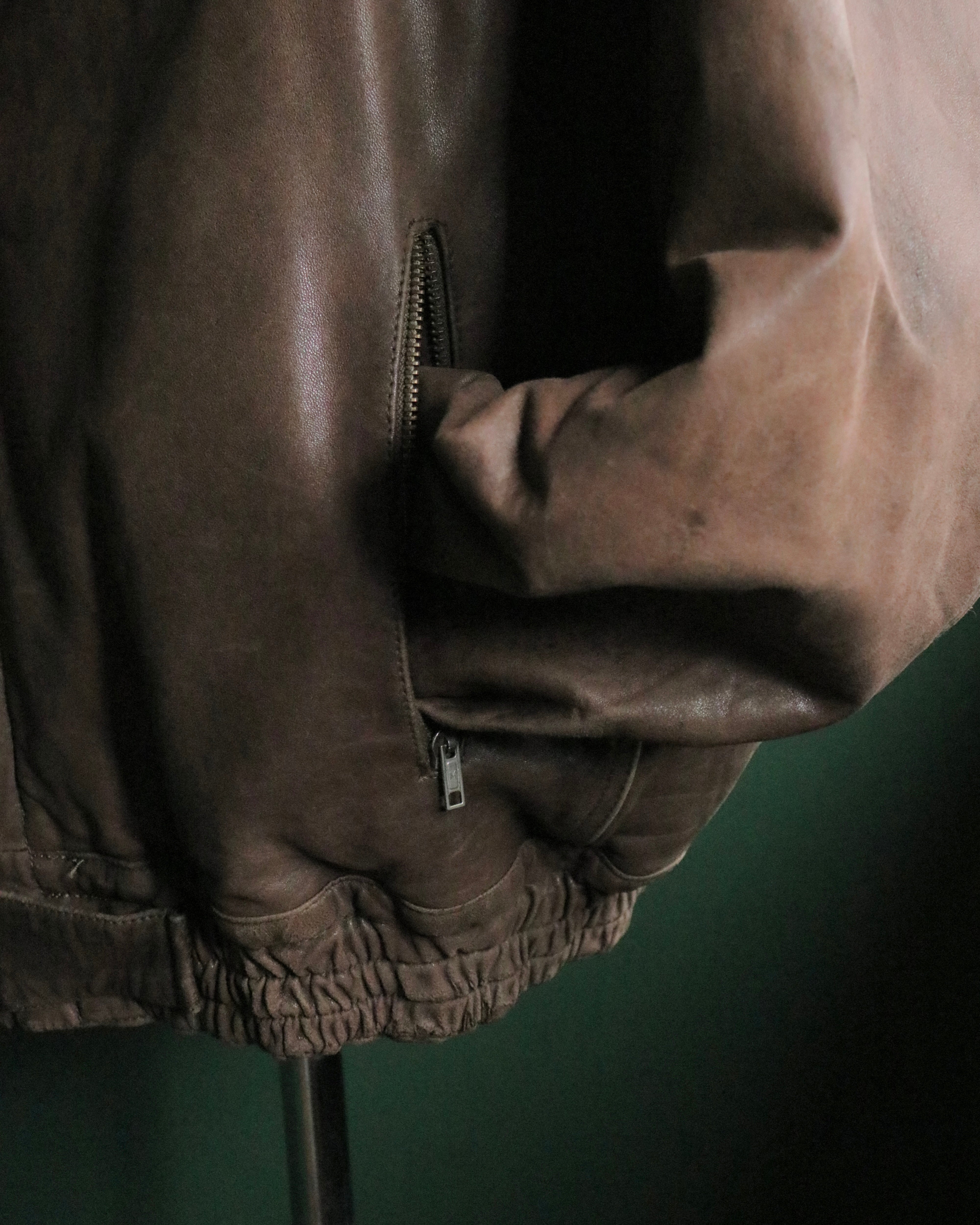 80s GIORGIO ARMANI leather flight jacket
