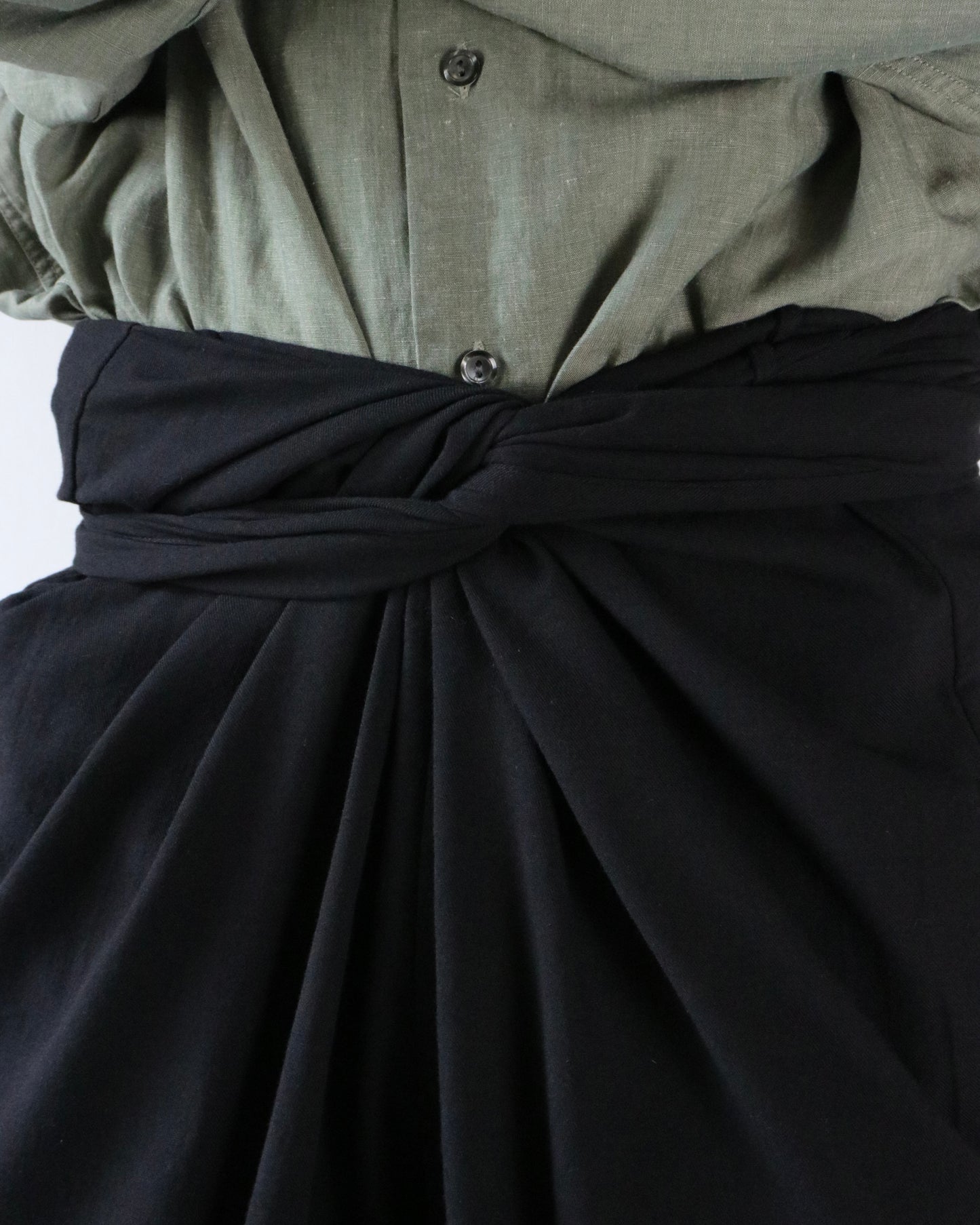 Cotton Cashmere Wrapped Pants