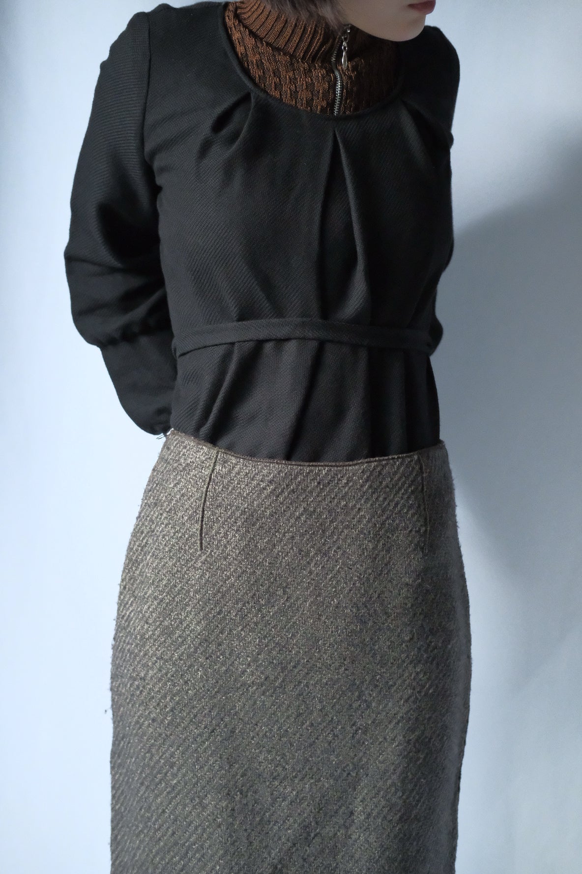 KRIZIA POI  Wool cocoon skirt