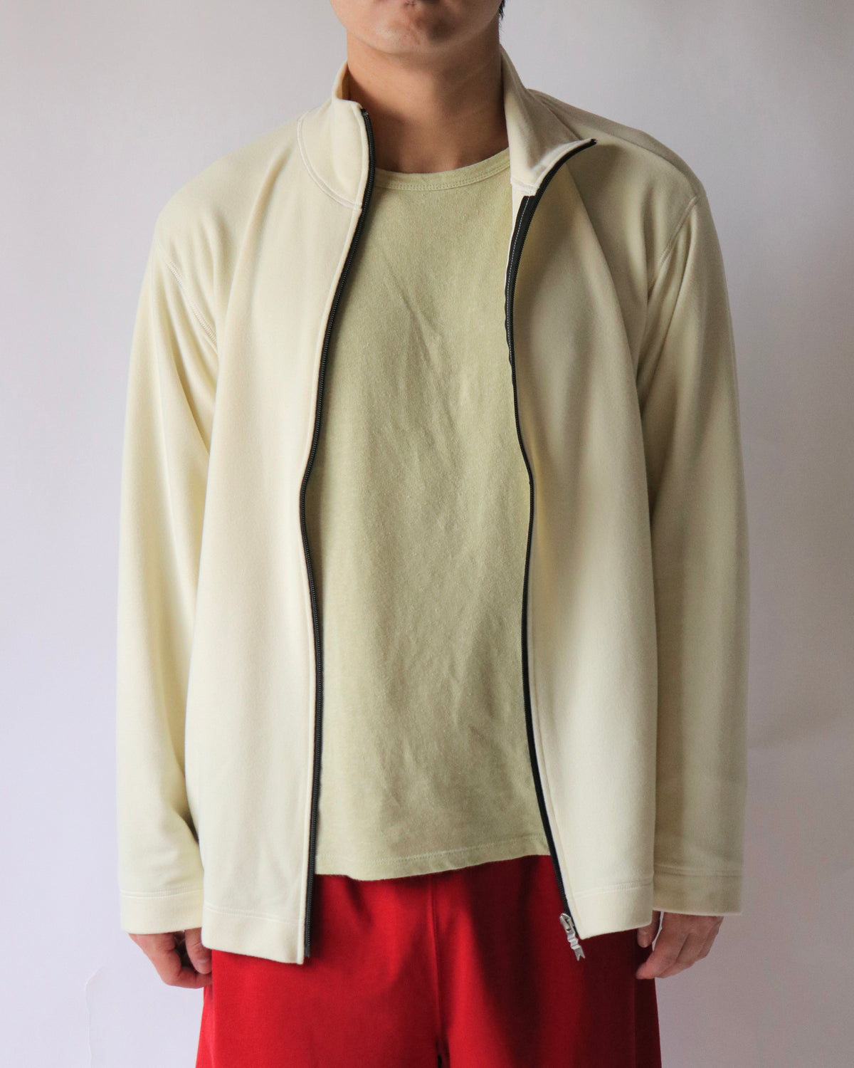 well / ribbon zip cardigan