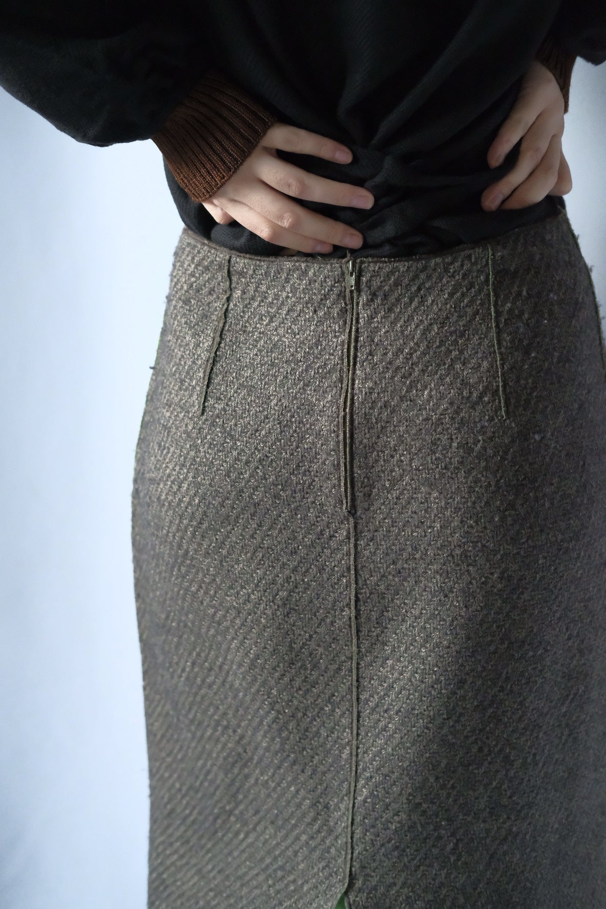 KRIZIA POI  Wool cocoon skirt