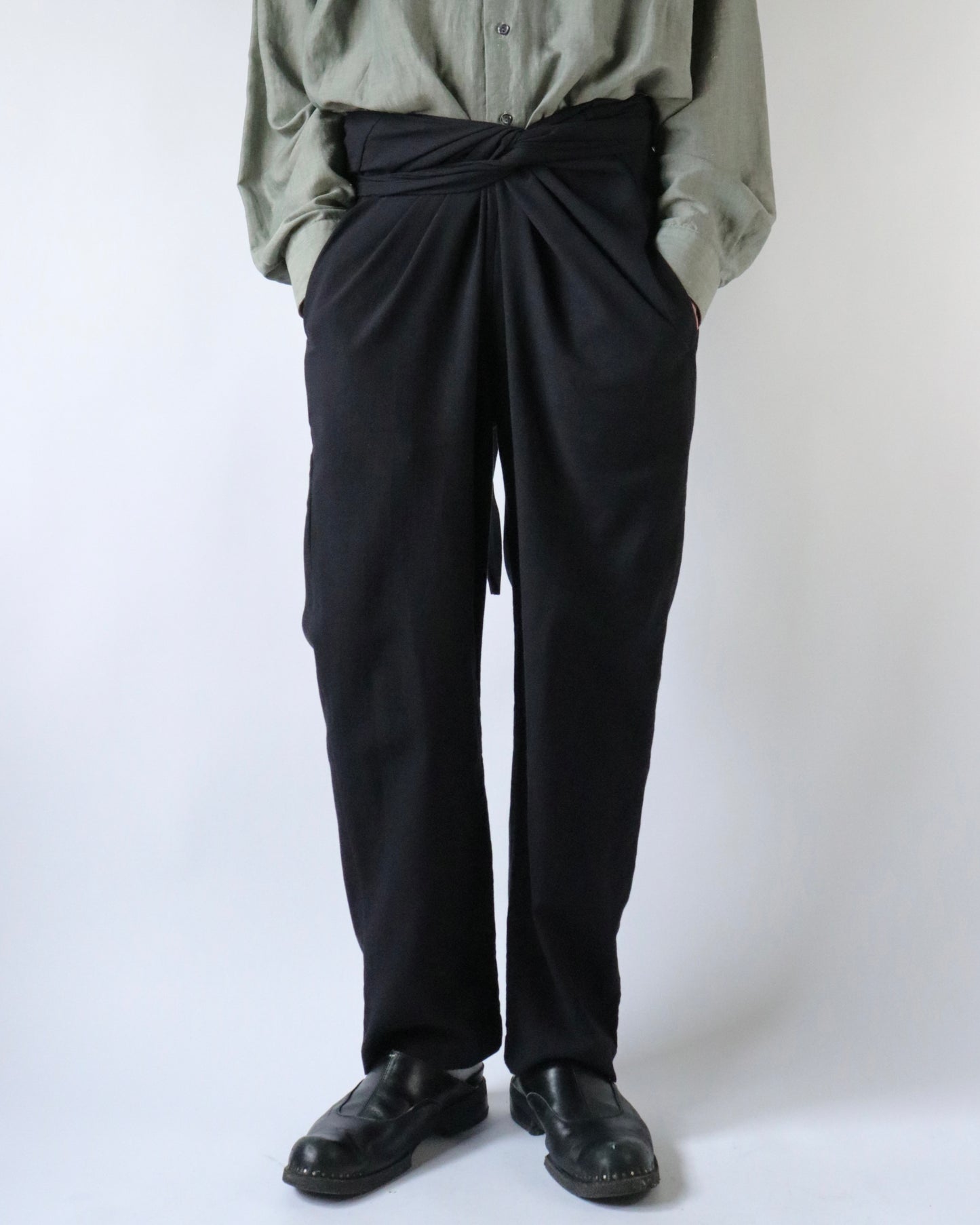 Cotton Cashmere Wrapped Pants