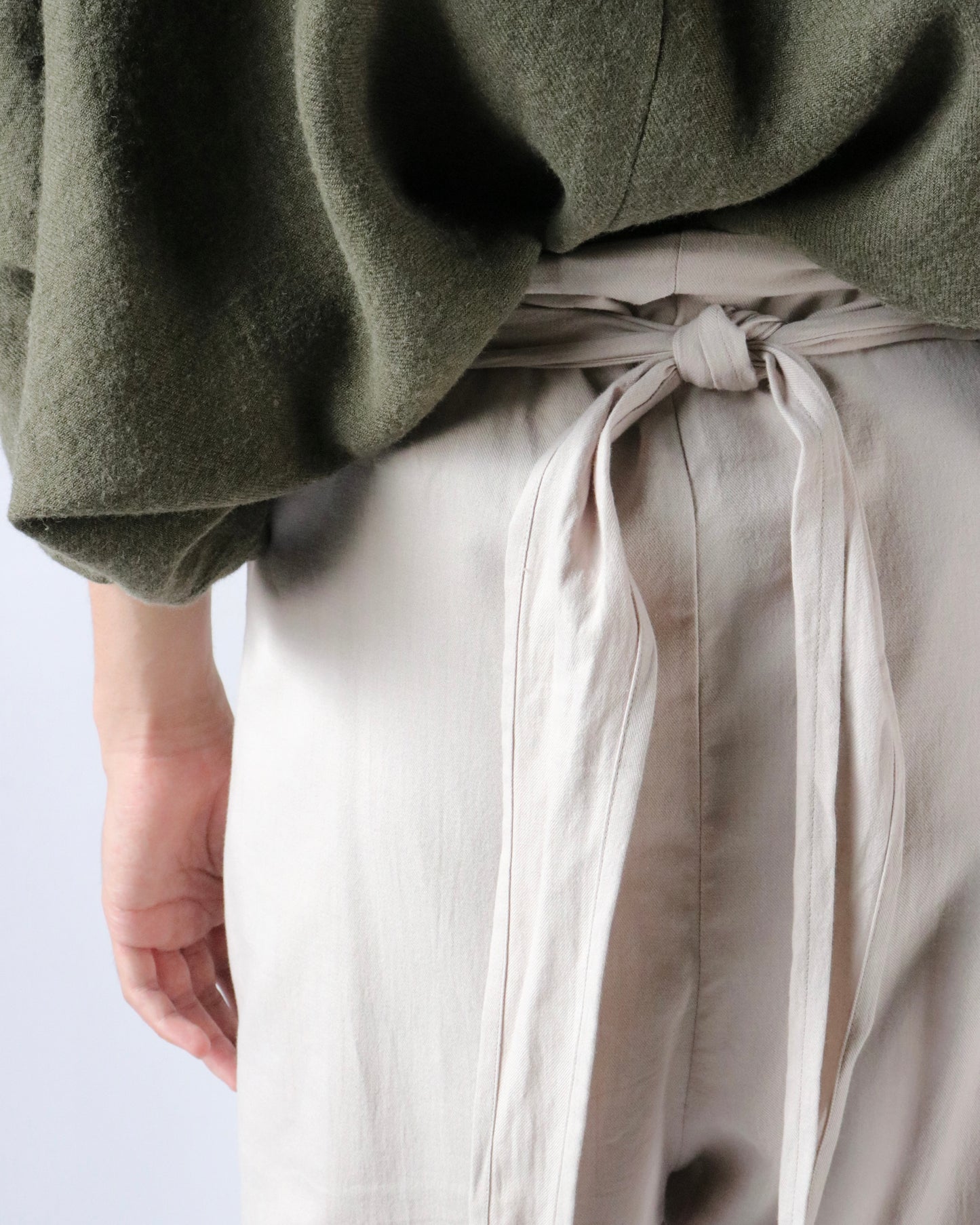 Cotton Cashmere Wrapped Pants