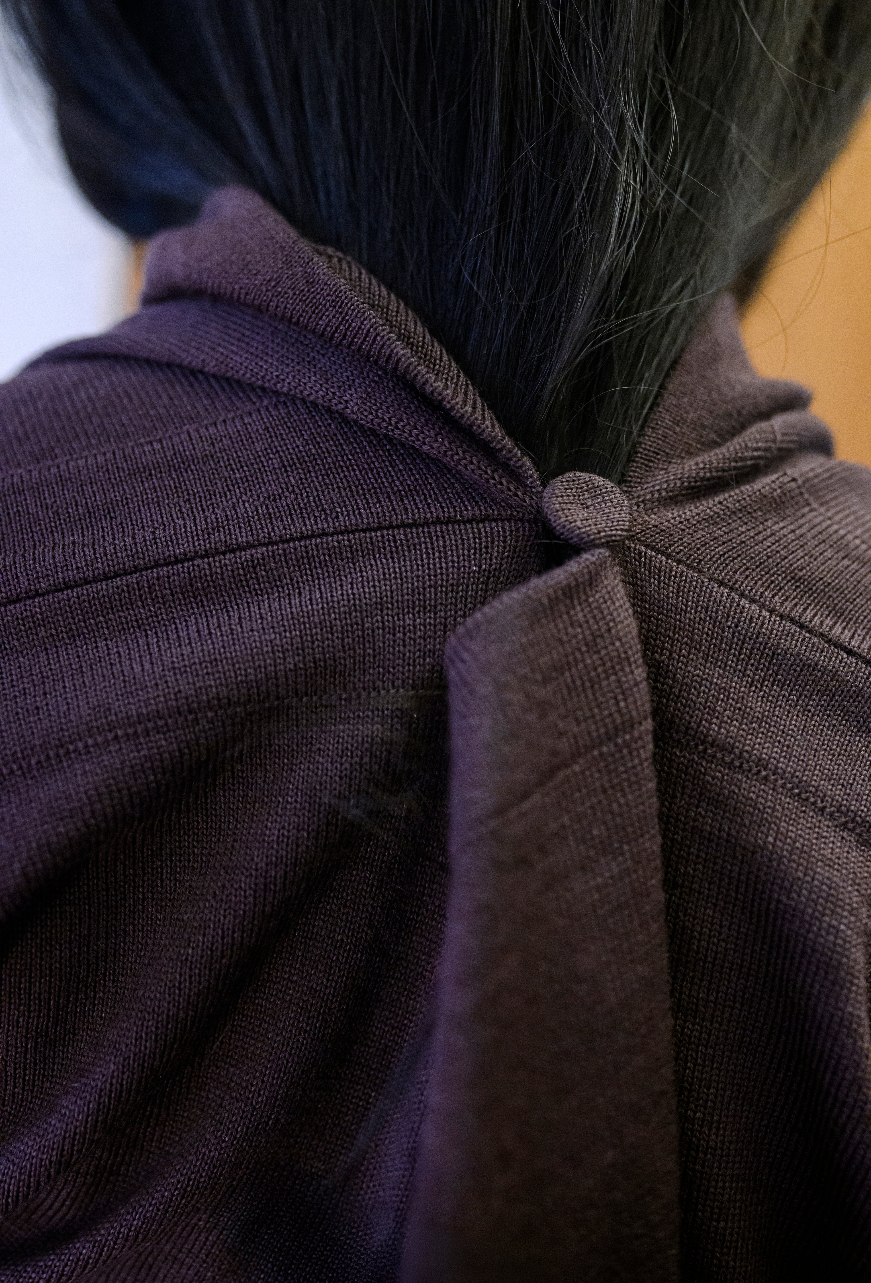 E RT N°45 Merino boat-neck dress