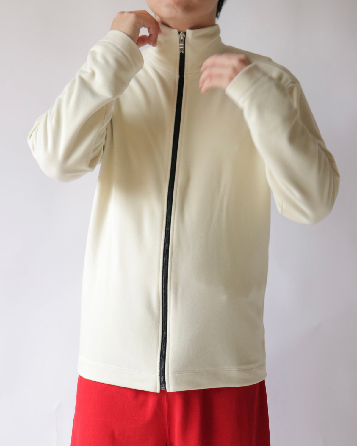 well / ribbon zip cardigan
