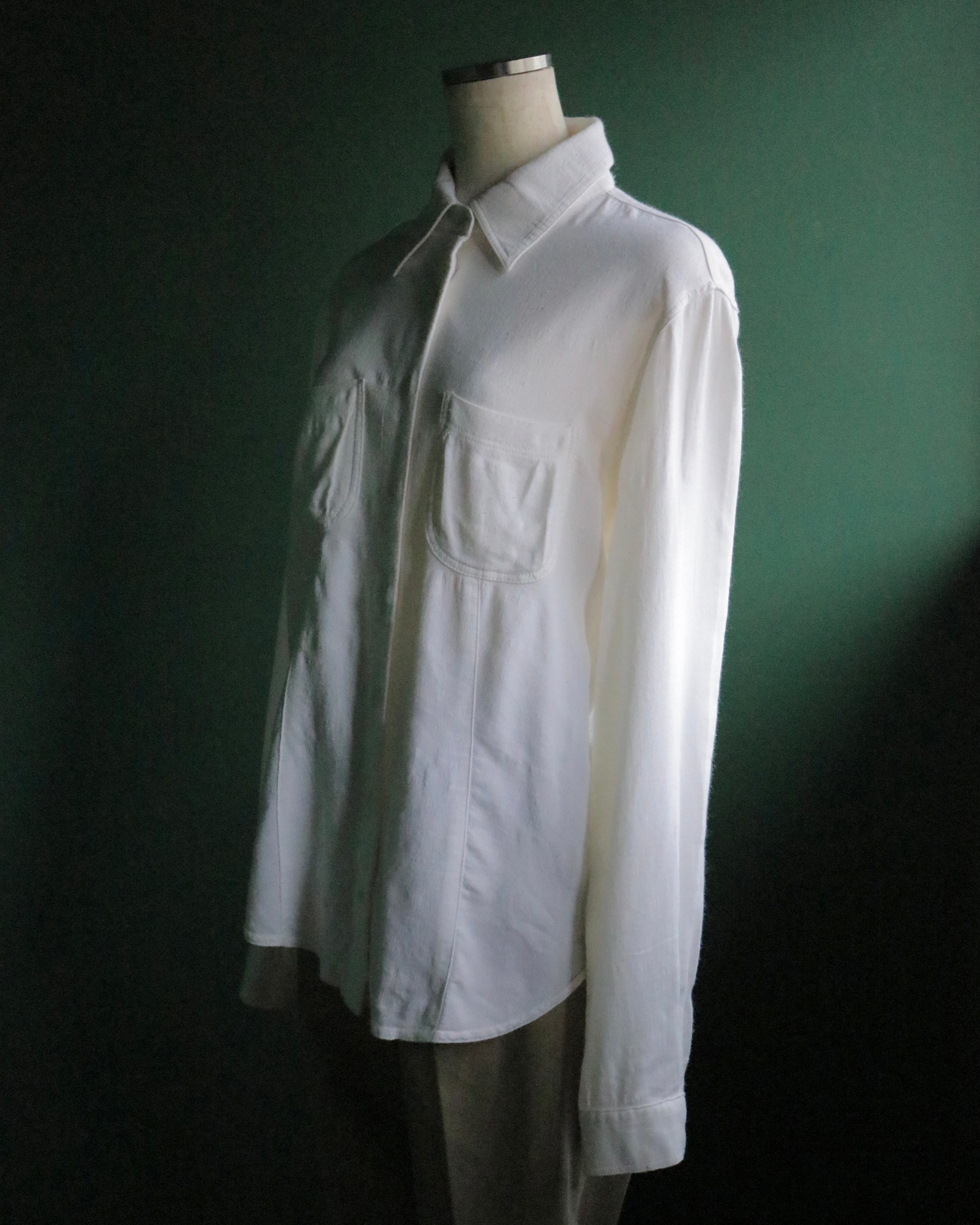 90s ARMANI JEANS cotton gauze shirt