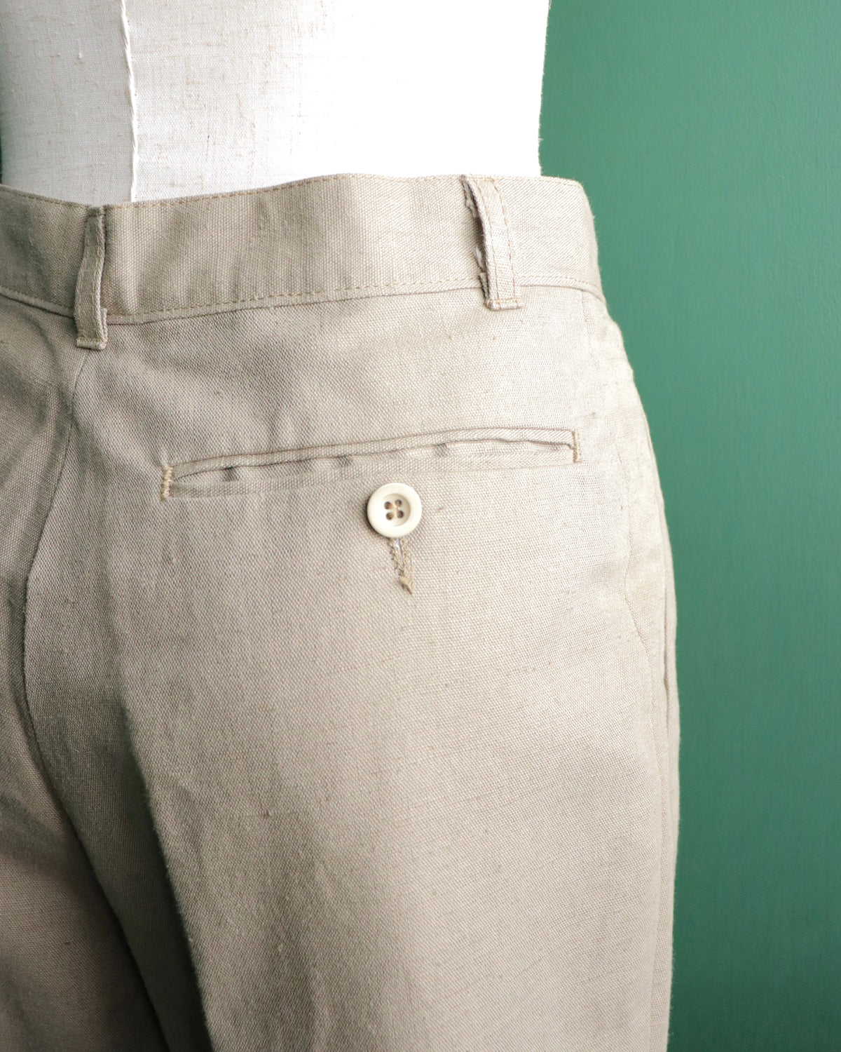 90s benetton cotton linen slacks
