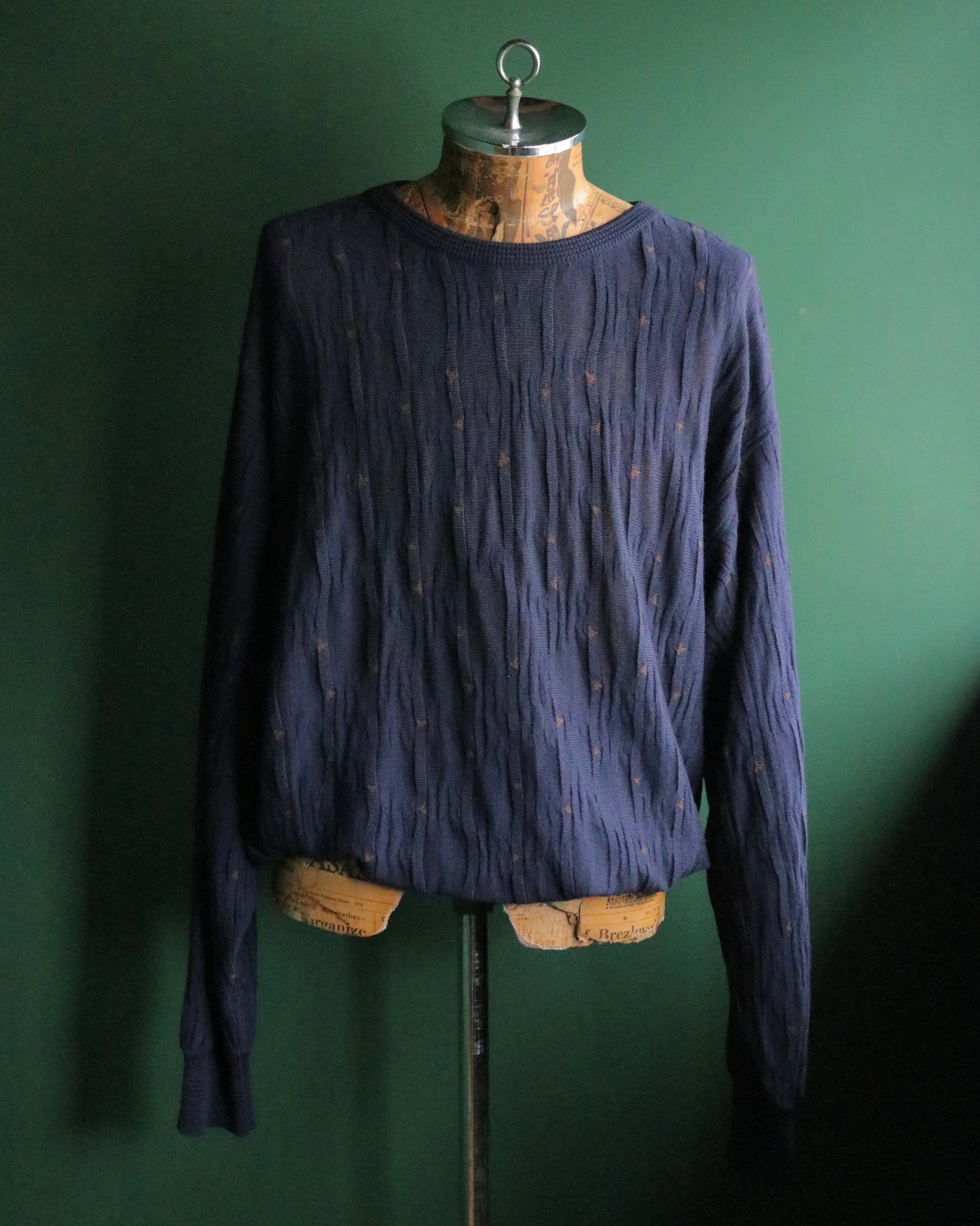 80s Gianni Versace graphical pattern high gauge knit