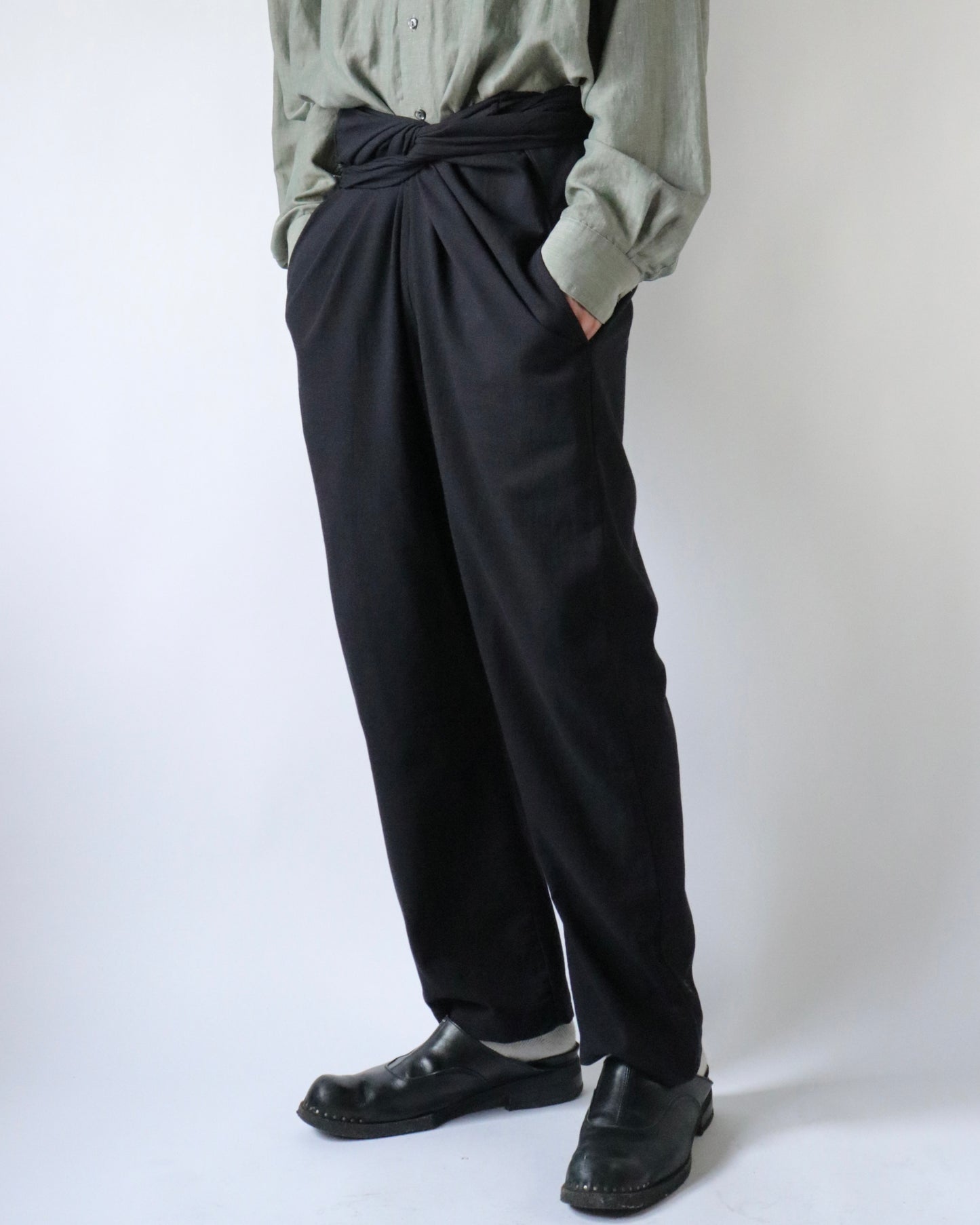 Cotton Cashmere Wrapped Pants