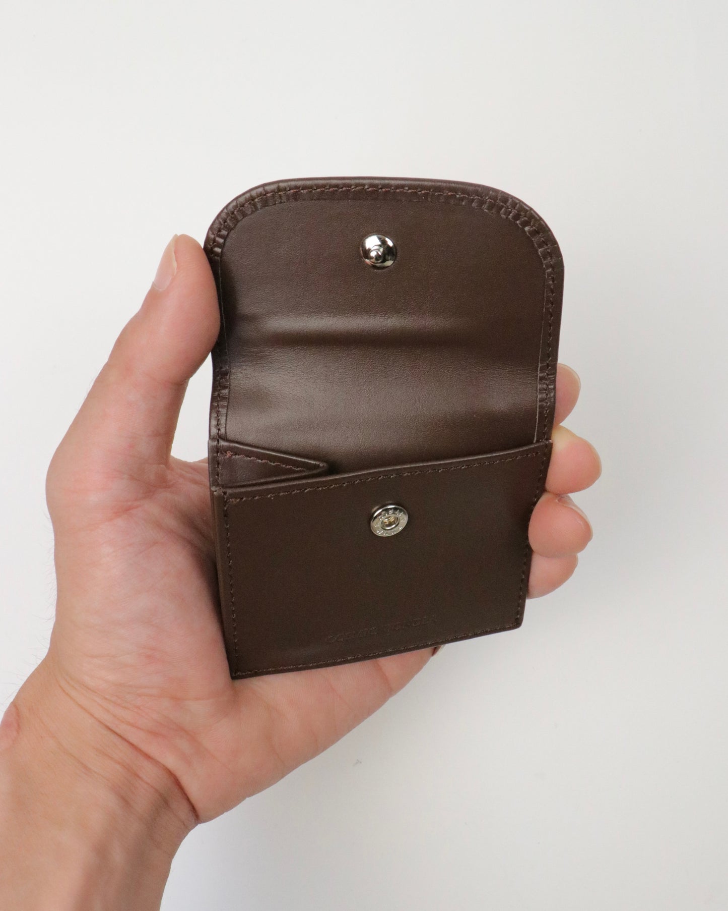 Light leather bifold wallet