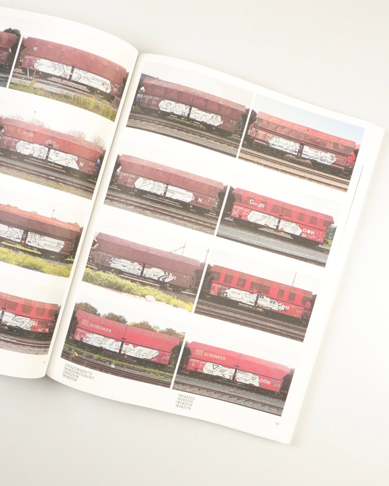 Boris Tellegen: 121/183, 761 photos of red-brown steel freight wagons with a painting on the side