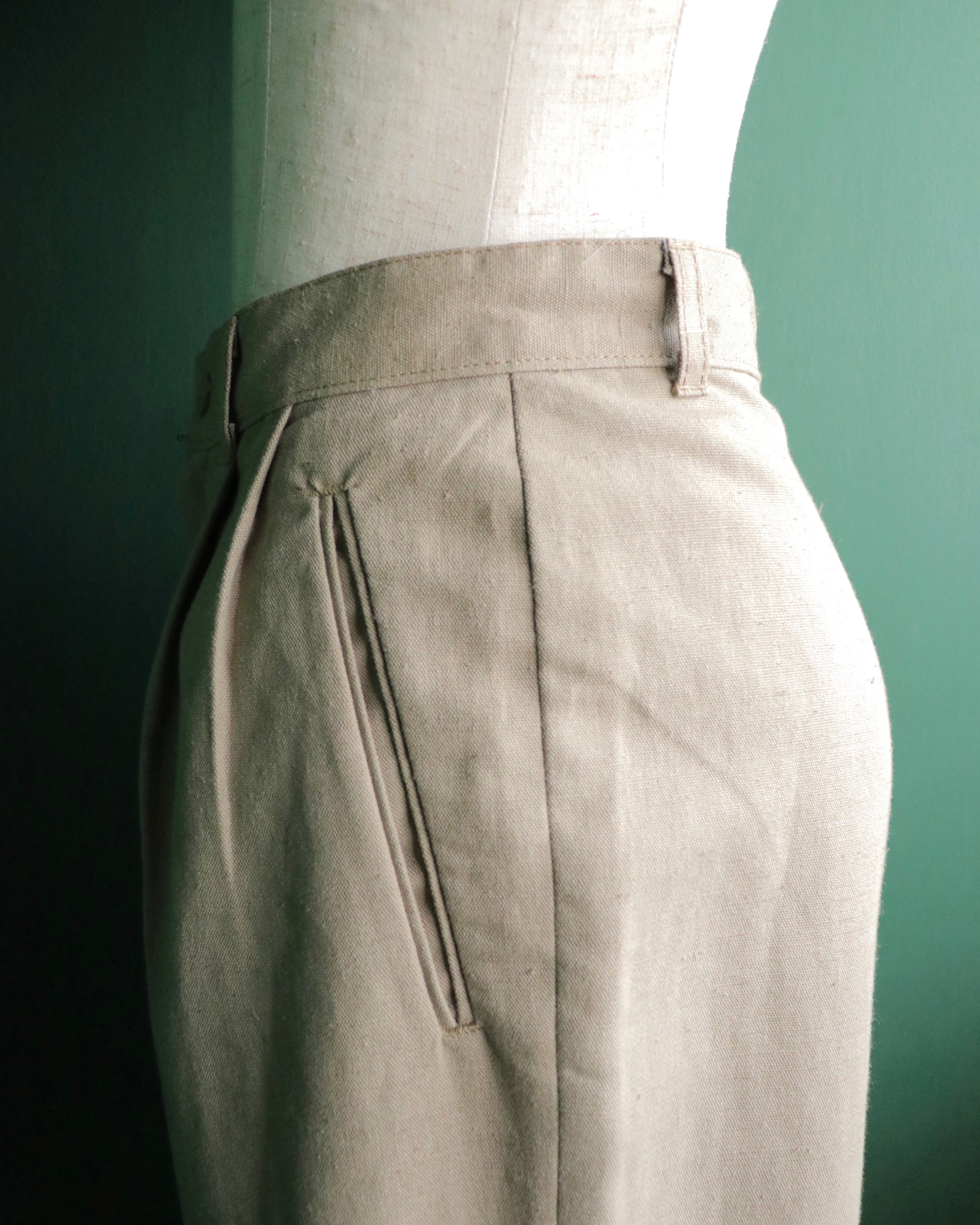 90s benetton cotton linen slacks