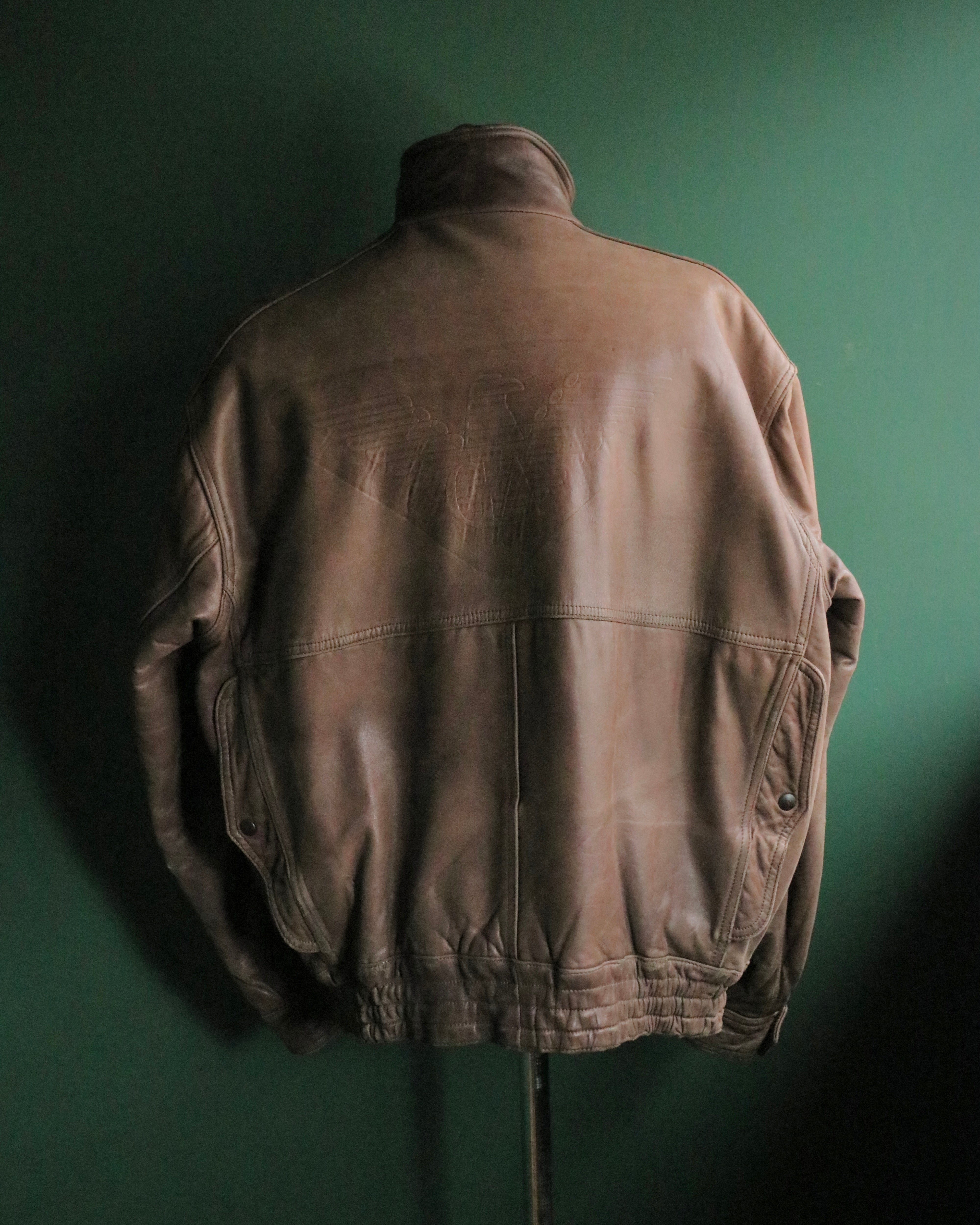 80s GIORGIO ARMANI leather flight jacket