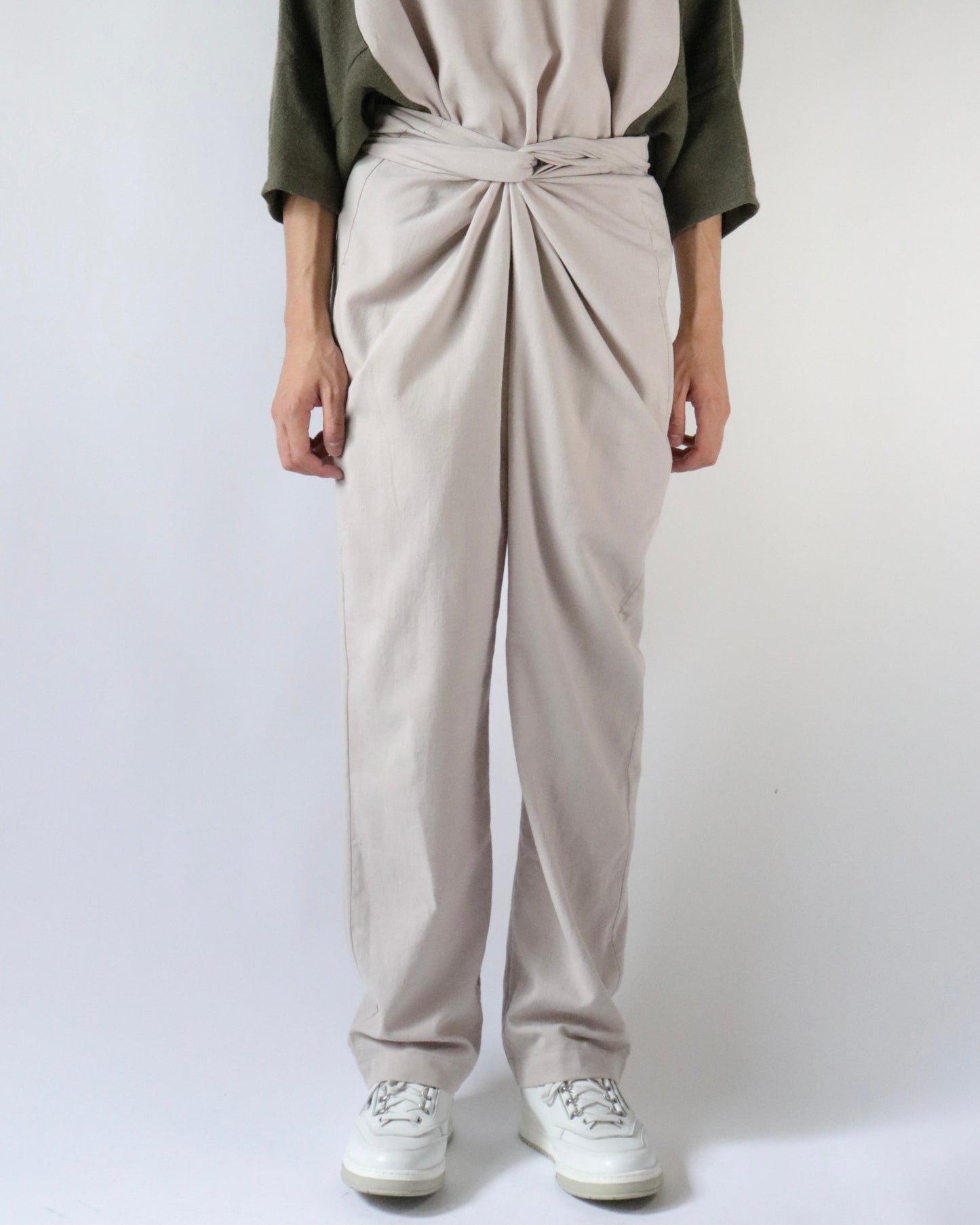 Cotton Cashmere Wrapped Pants