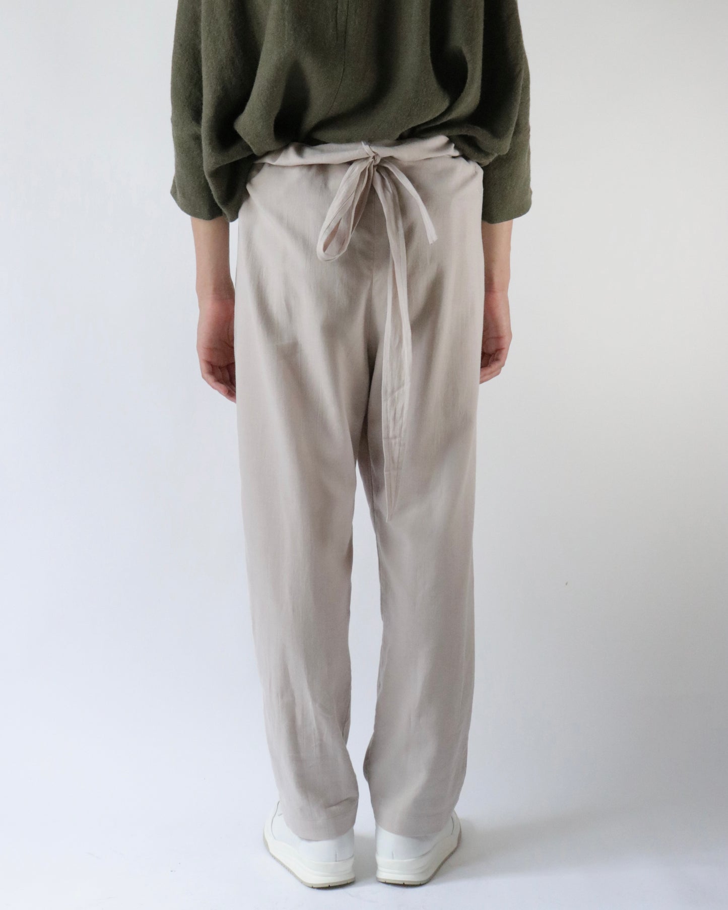 Cotton Cashmere Wrapped Pants