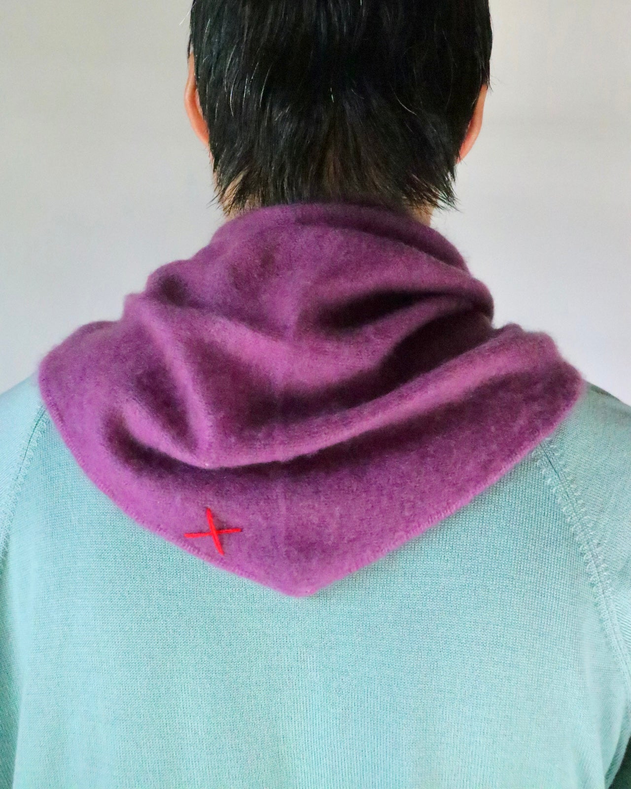 TRIANGLE SCARF Dip-Dye/Purple-Olive Oil
